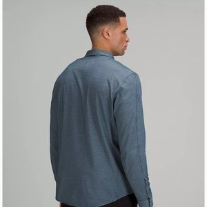 Commission Long-Sleeve Shirt - River Blue Enzyme Dye